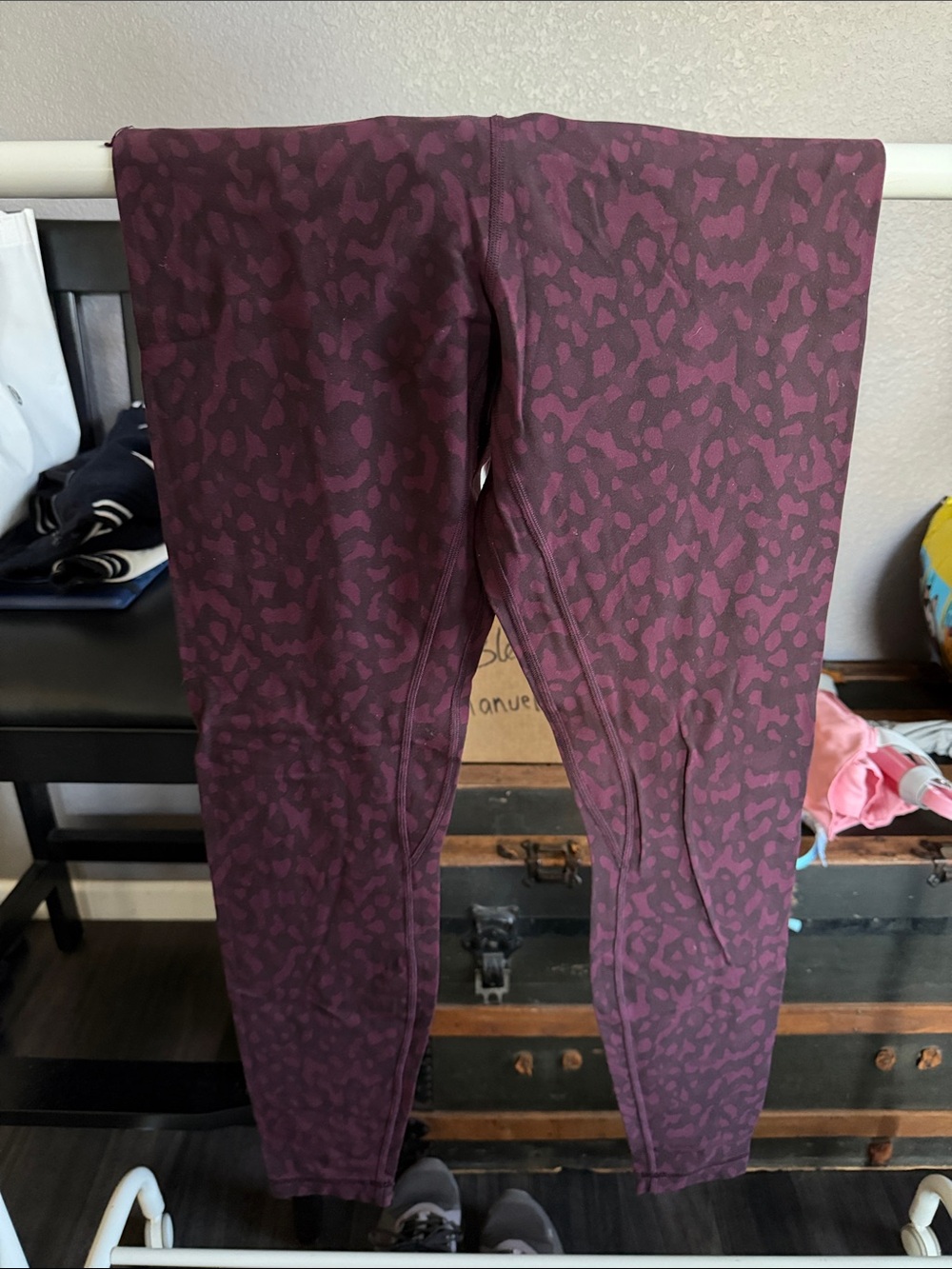 lululemon athletica Burgundy Animal-Print Leggings